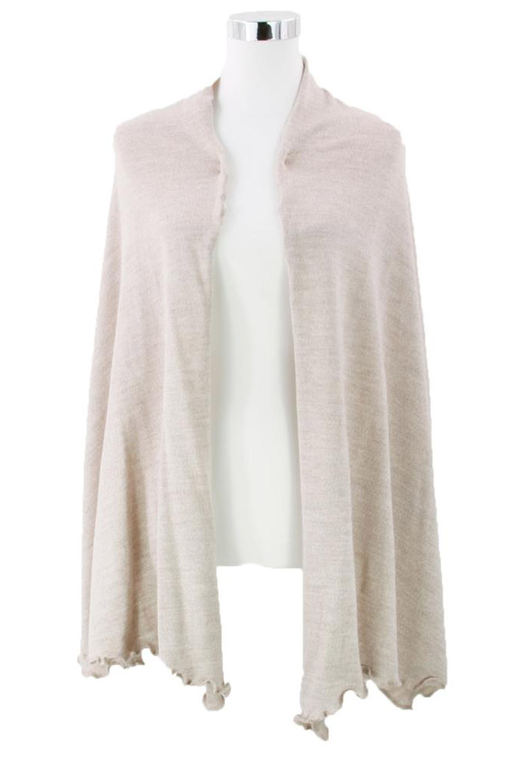 Trapezstola gerüscht beige