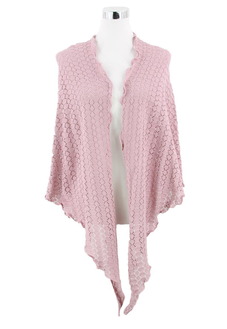 Trapezstola Ajour Strick rose Trapezstola Ajour Strick rose