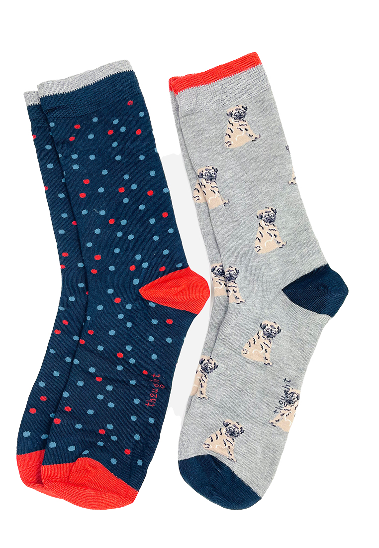 Bambus Socken Geschenkset Mops 2er Pack One Size