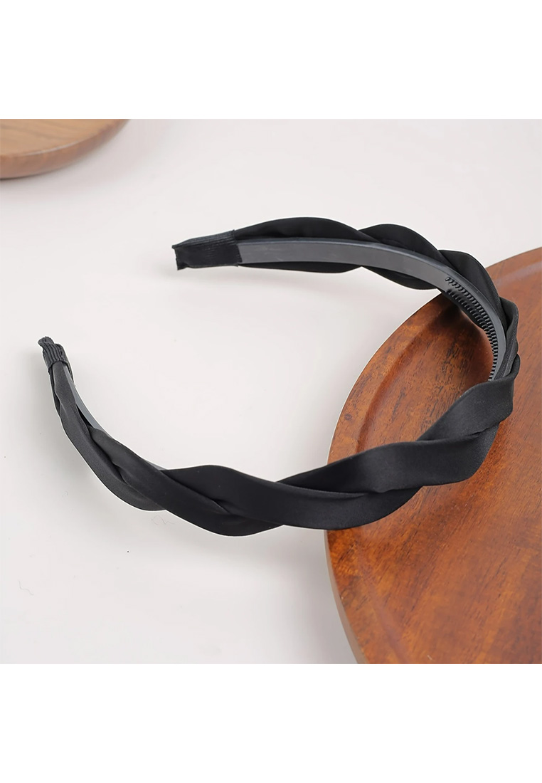 Satin Haarreif schwarz