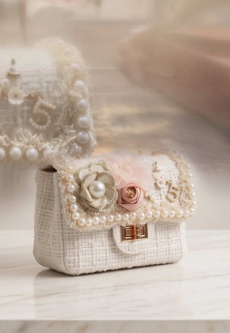Tweed Trachtentasche Glamour ivory