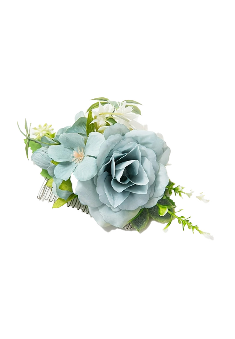 Blumen Haarschmuck Leila hellblau