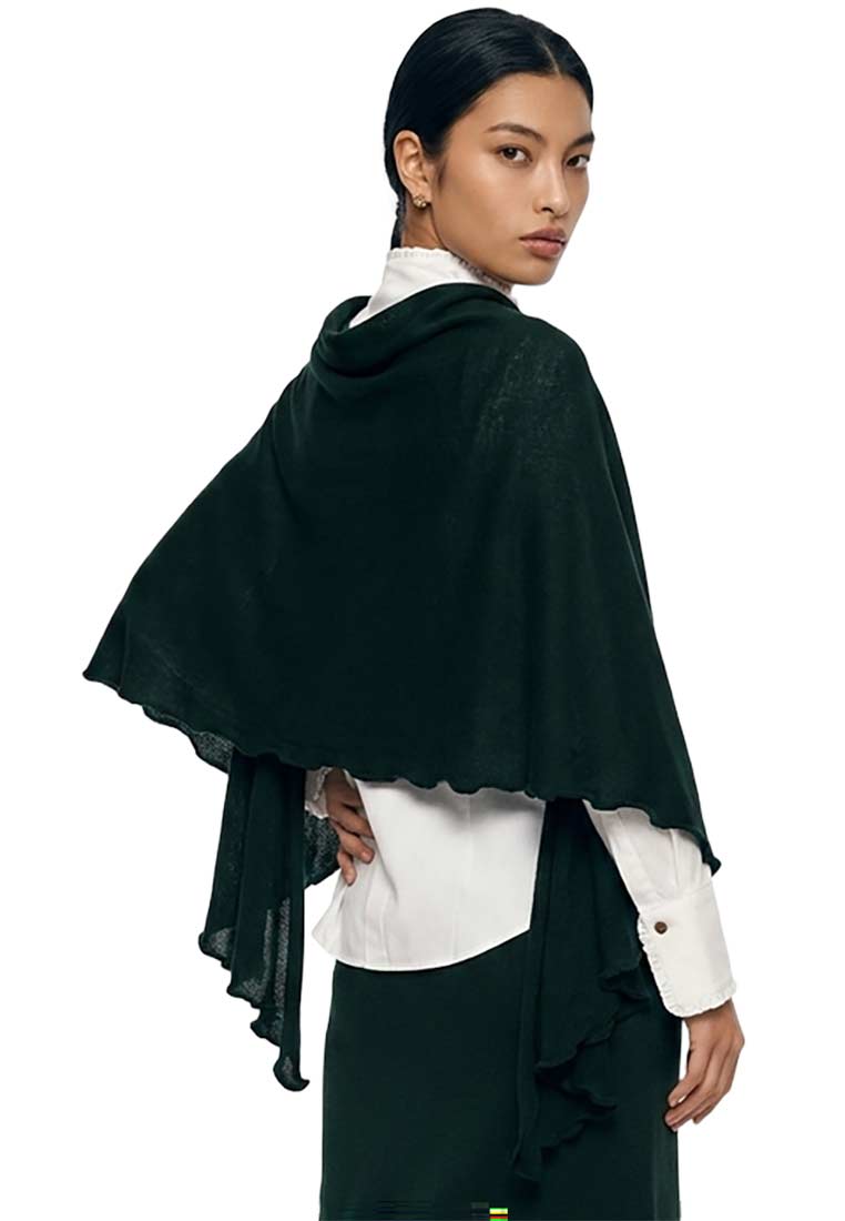 Trapezstola gerüscht dunkle tanne