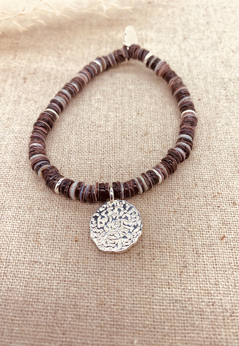 Armkette Anemone Silber braun