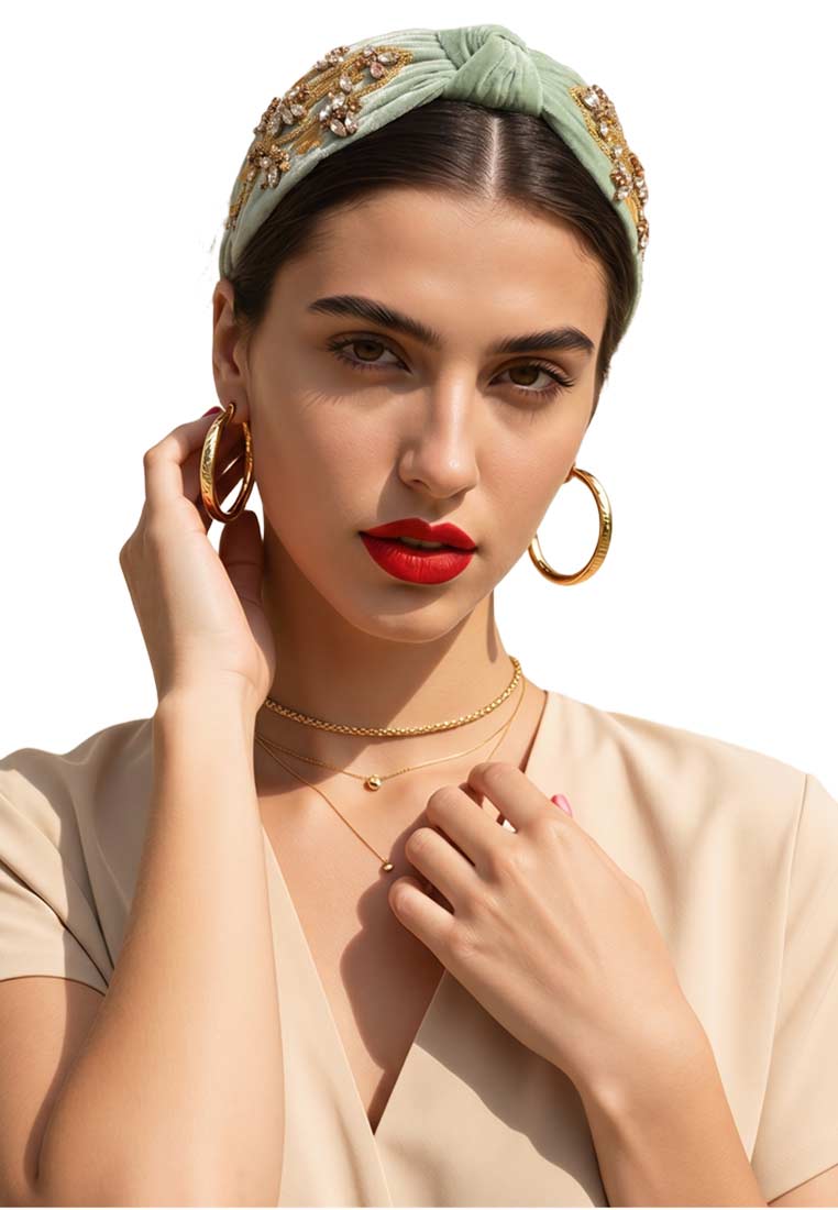 Haarreif Mint jaquard