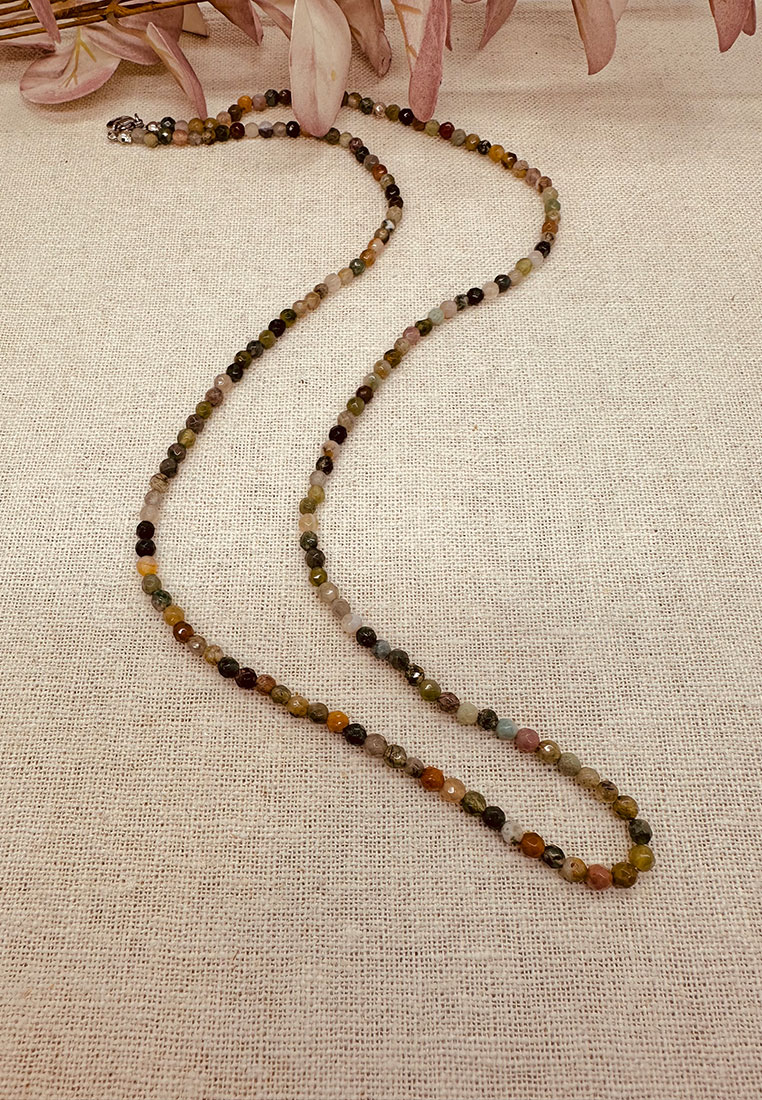 Halskette Glasperlen Luna pastellfarben