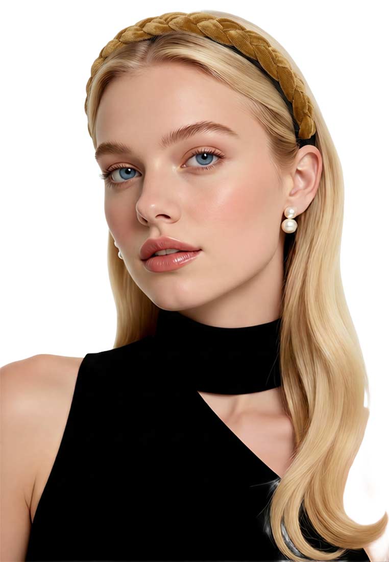 Zopfhaarreif nougat schmal