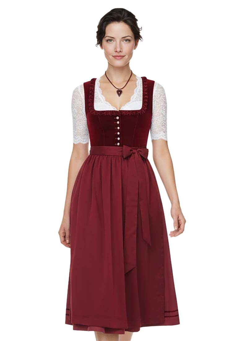 Dirndl Cherry Chante kirschrot 65cm