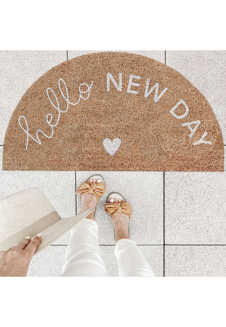 Kokos Fussmatte HELLO NEW DAY Kokos Fussmatte HELLO NEW DAY