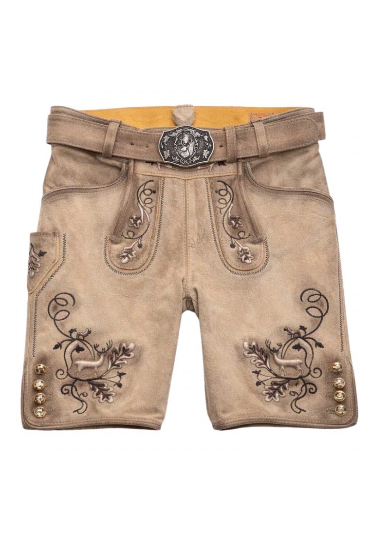 Lederhose Bachsee Antik grau