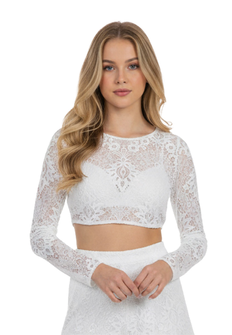 Dirndlbluse Hortensia Dalida Langarm weiss