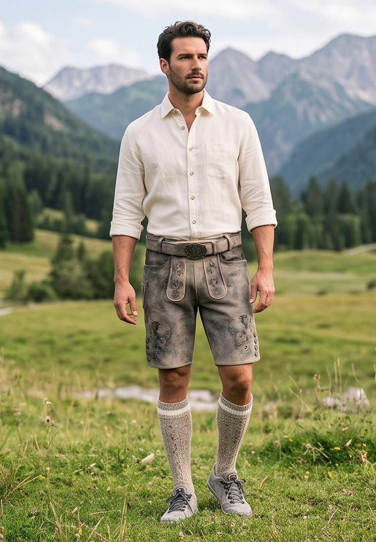 Maddox Herrenschuh sneaker Obersee in Stein-Grau, Frontansicht mit Schnürung und sichtbarer Sohle.