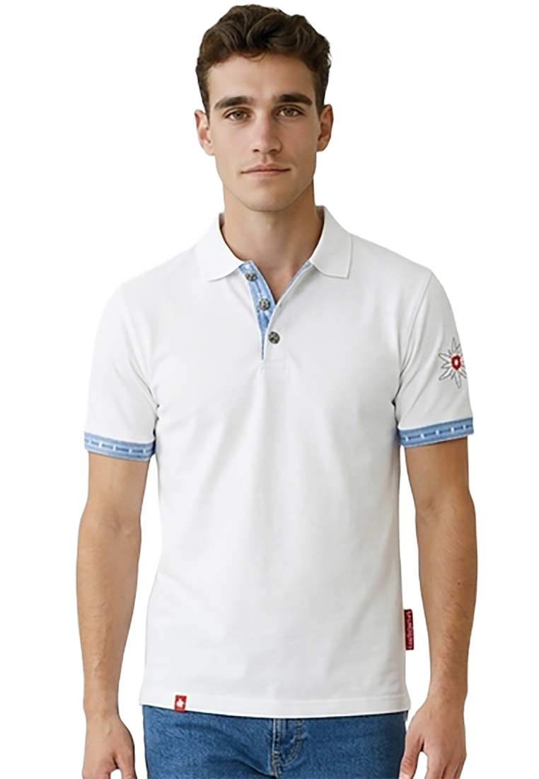 Edelweiss Polo Shirt Weiss