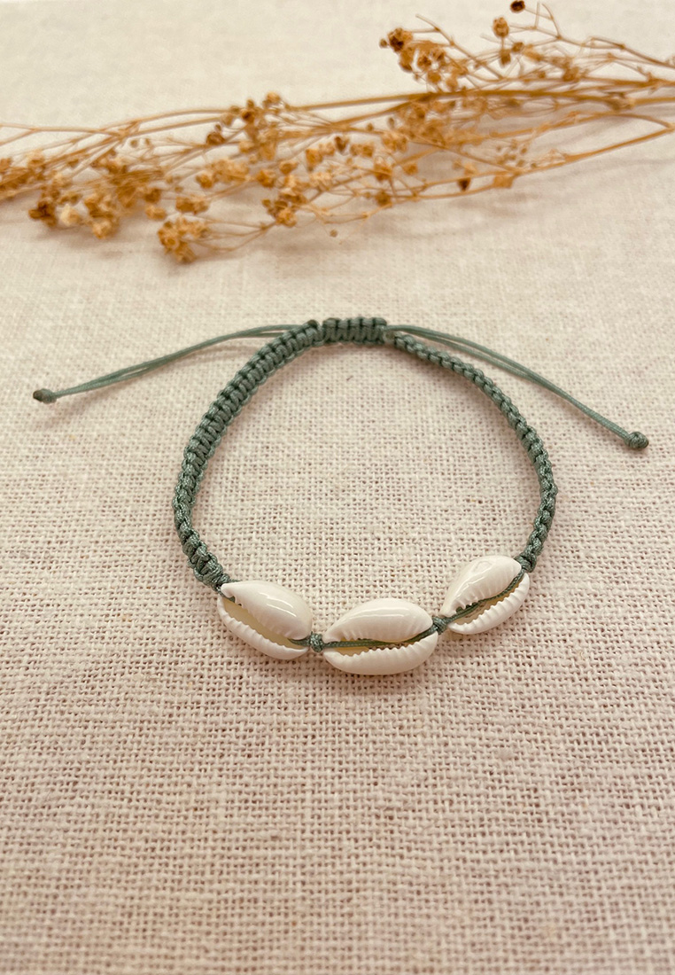Kauri Muschelarmband türkis