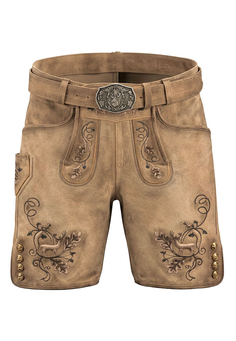 Lederhose Bachsee Antik grau