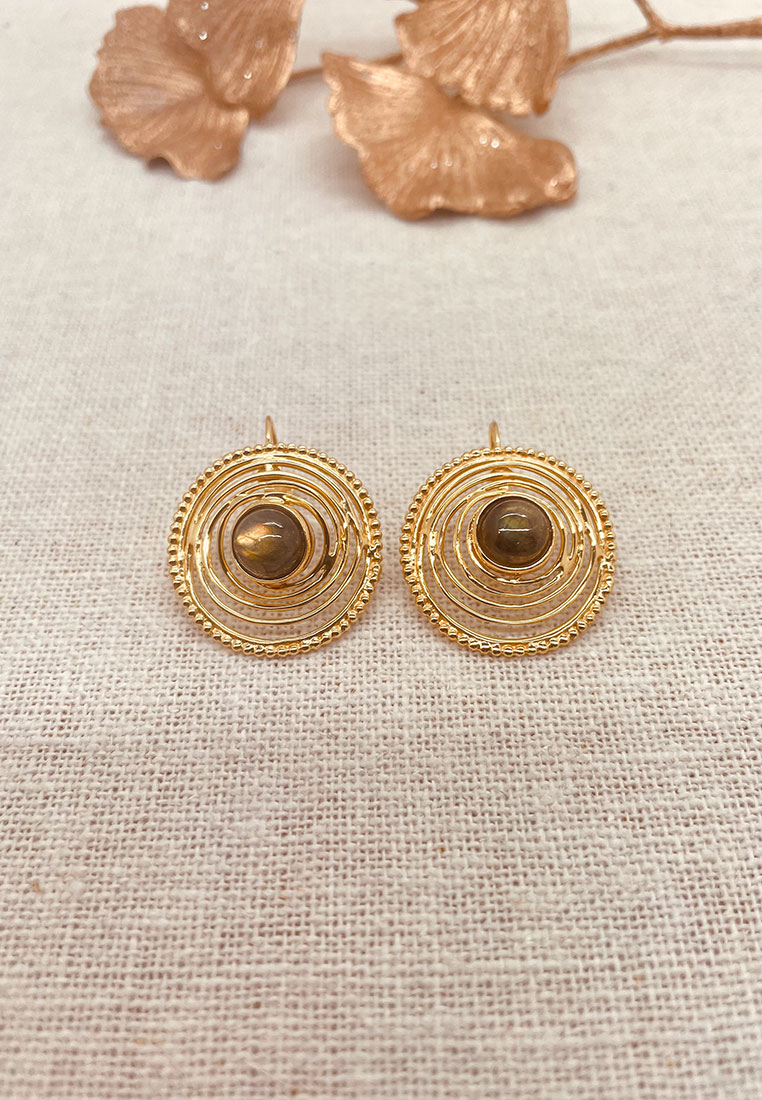 Ohrhänger Circle Labradorit gold Ohrhänger Circle Labradorit gold