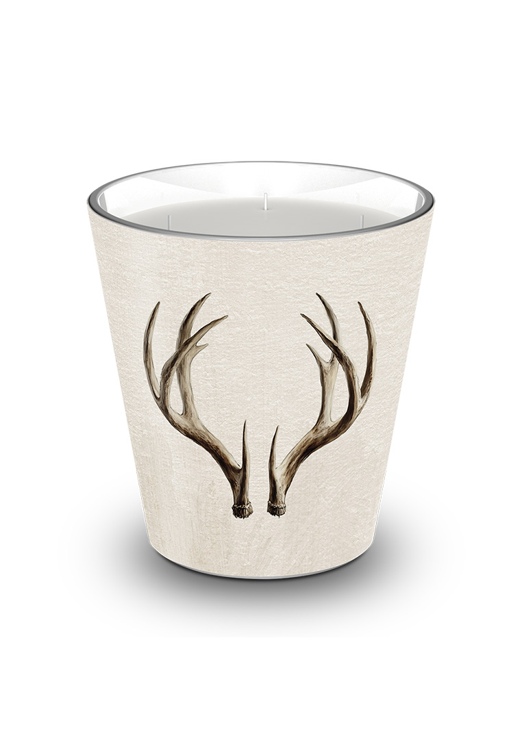 Duftkerze gross Sils Maria Geweih – Patschuli / Zeder / Vanille