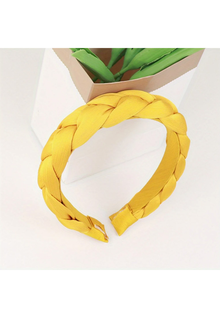Zopfhaarreif gelb breit Zopfhaarreif gelb breit