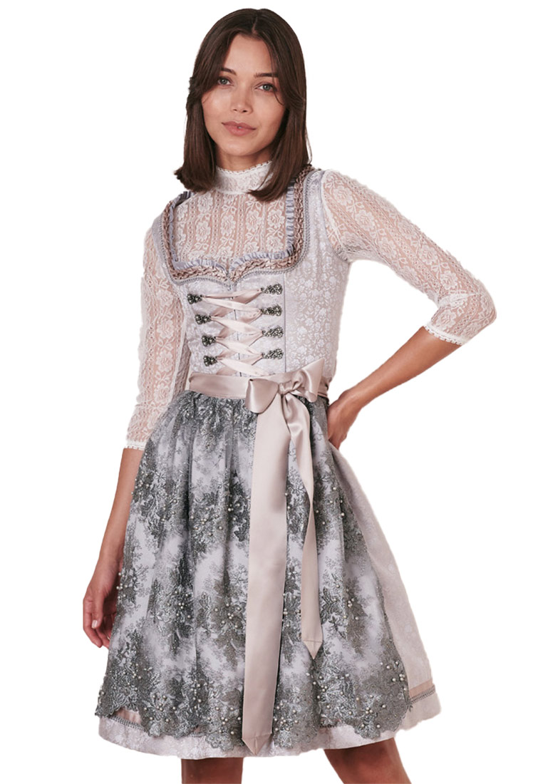 Dirndl Nessa hellgrau