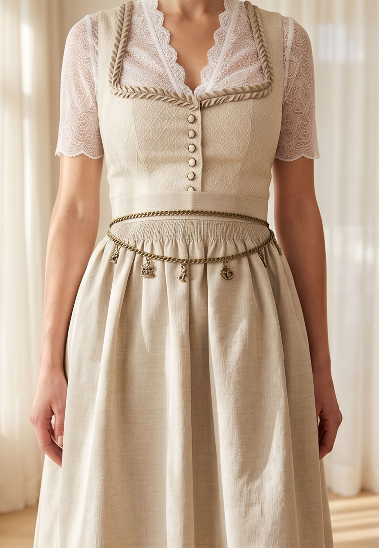 Dirndl Schürzenkette altgold
