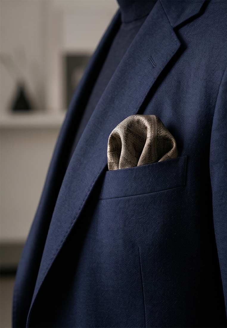 Stecktuch Geweih taupe