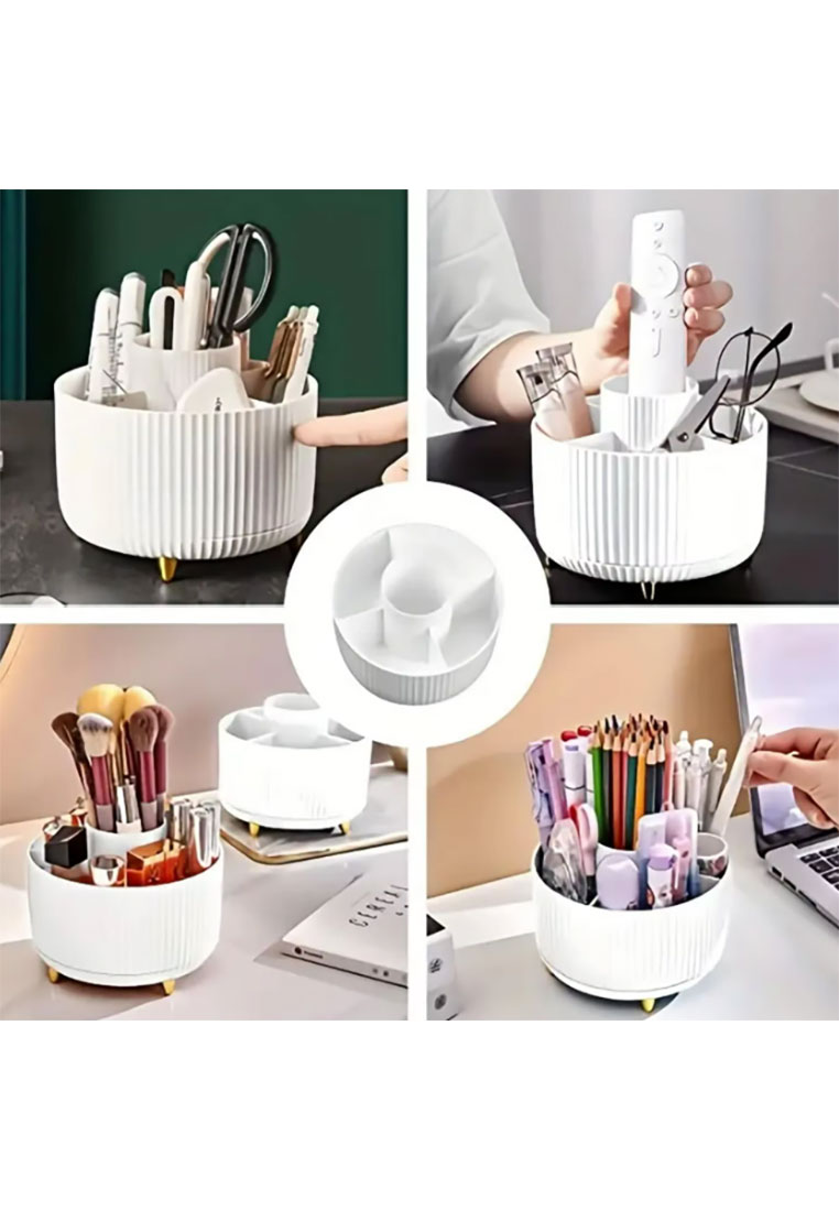 Drehbarer Make-up-Organizer weiss