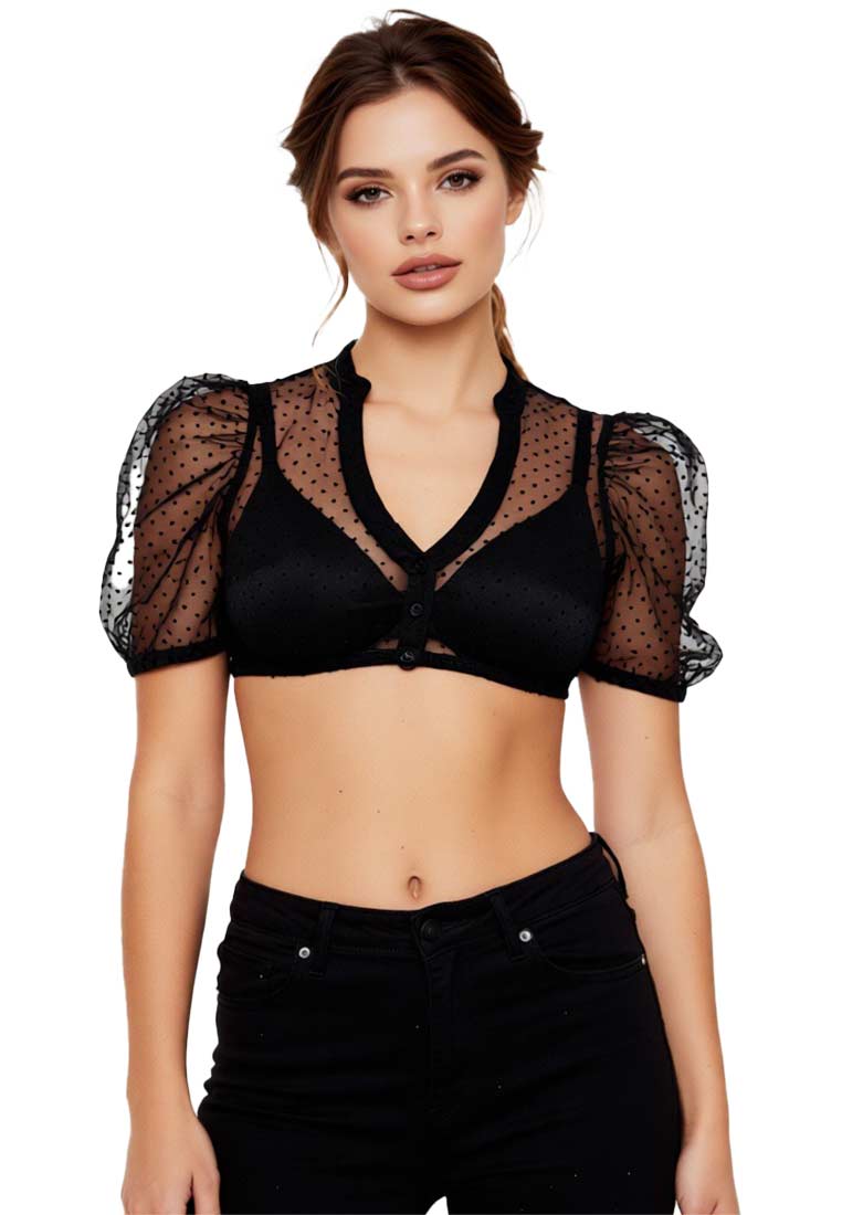 Dirndlbluse Zeitlarn schwarz