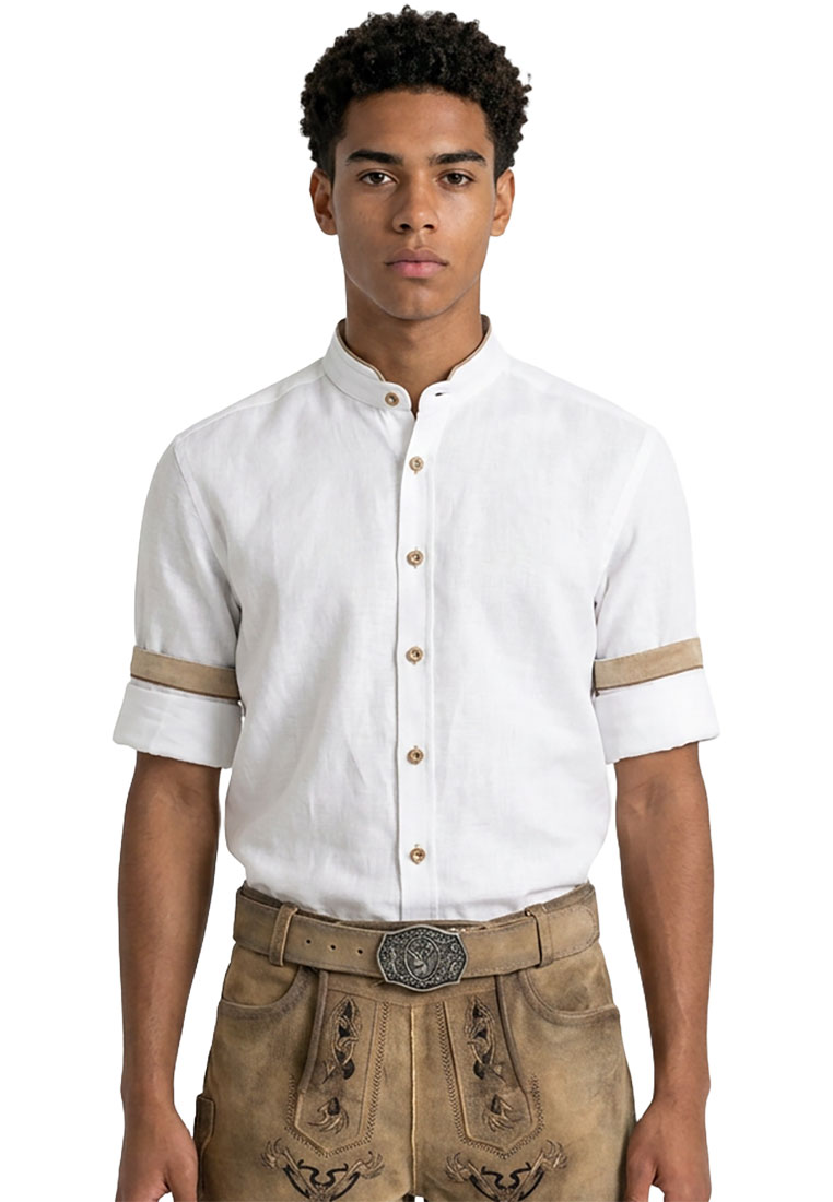Trachtenhemd Jaro weiss beige
