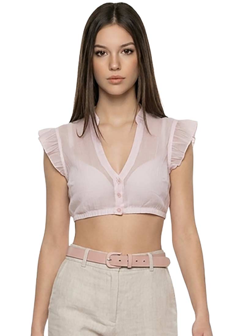 Dirndlbluse puderrosa