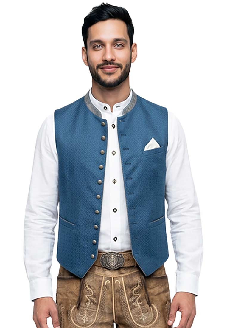 Trachtenweste Romeo blau