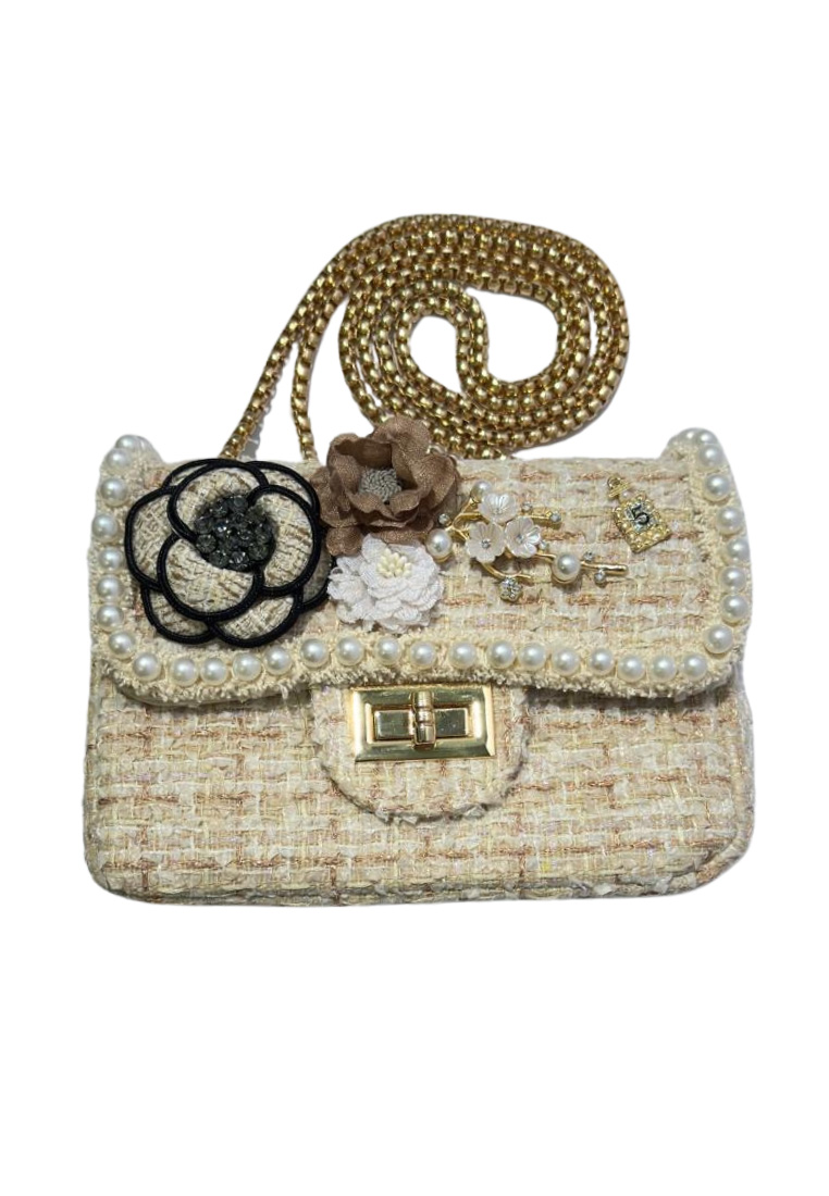 Tweed Trachtentasche Glamour beige