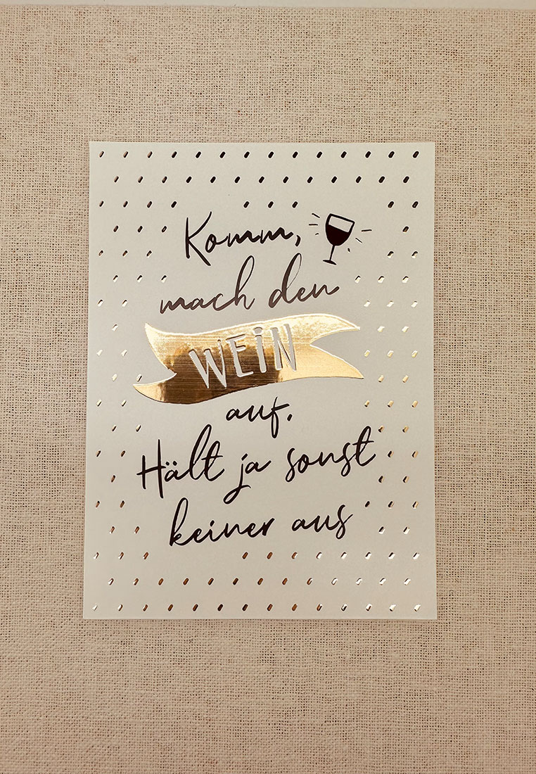 Postkarte Wein