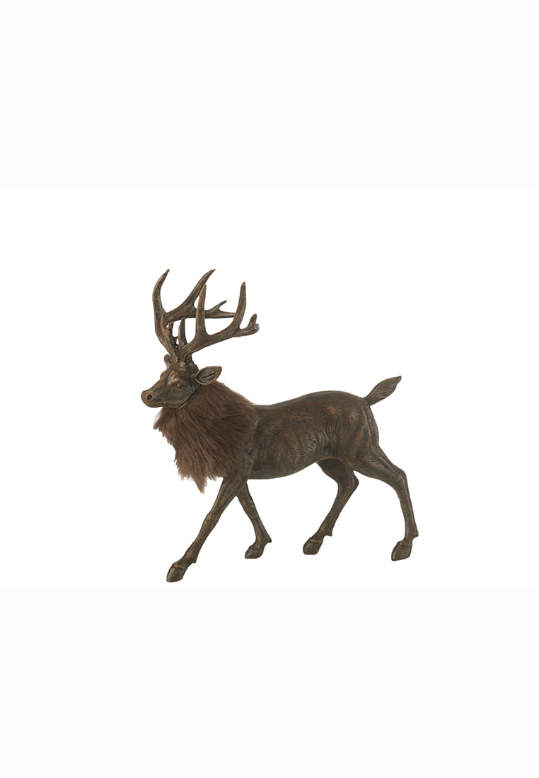 Deko Hirsch rustico mit Fell 24cm