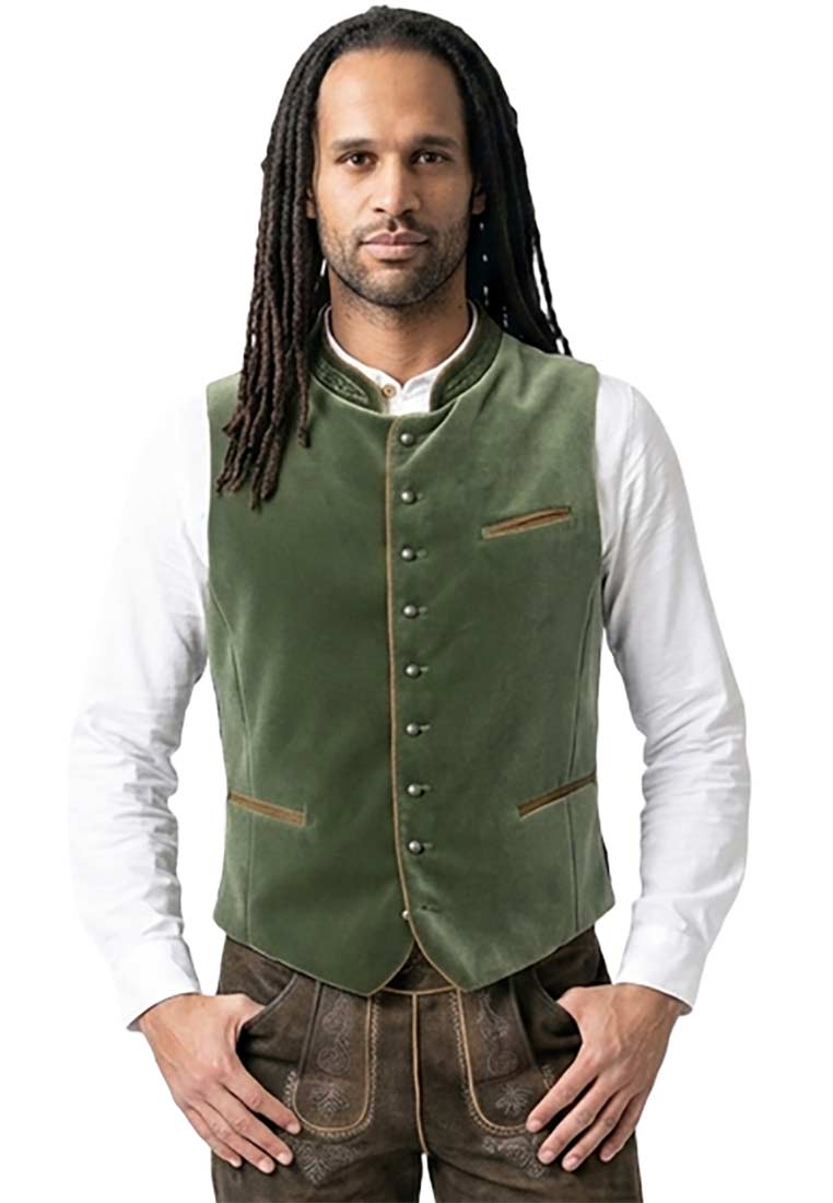 Trachtenweste Ricardo moosgrün