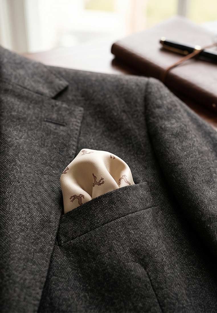 Stecktuch Lois creme taupe