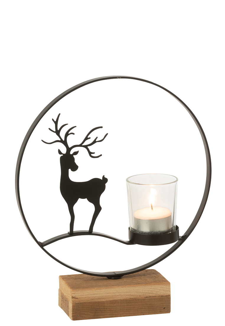 Chalet Windlicht Rentier 24cm