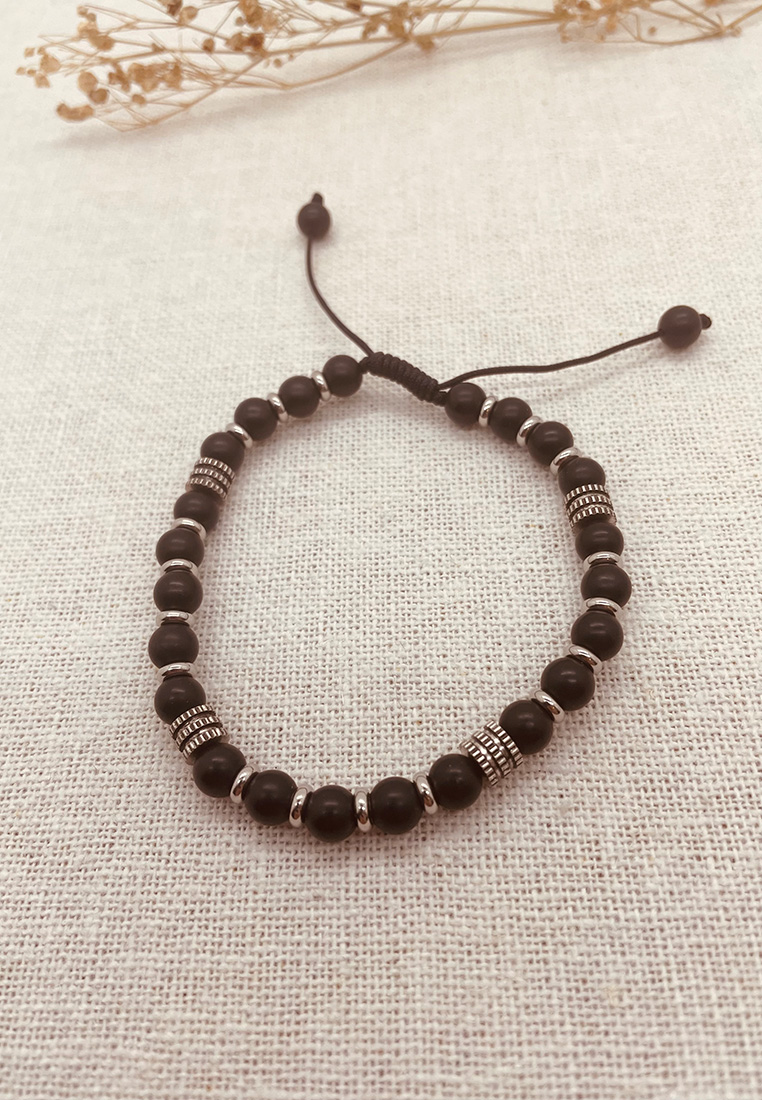 Herren Armkette Shamballa schwarz