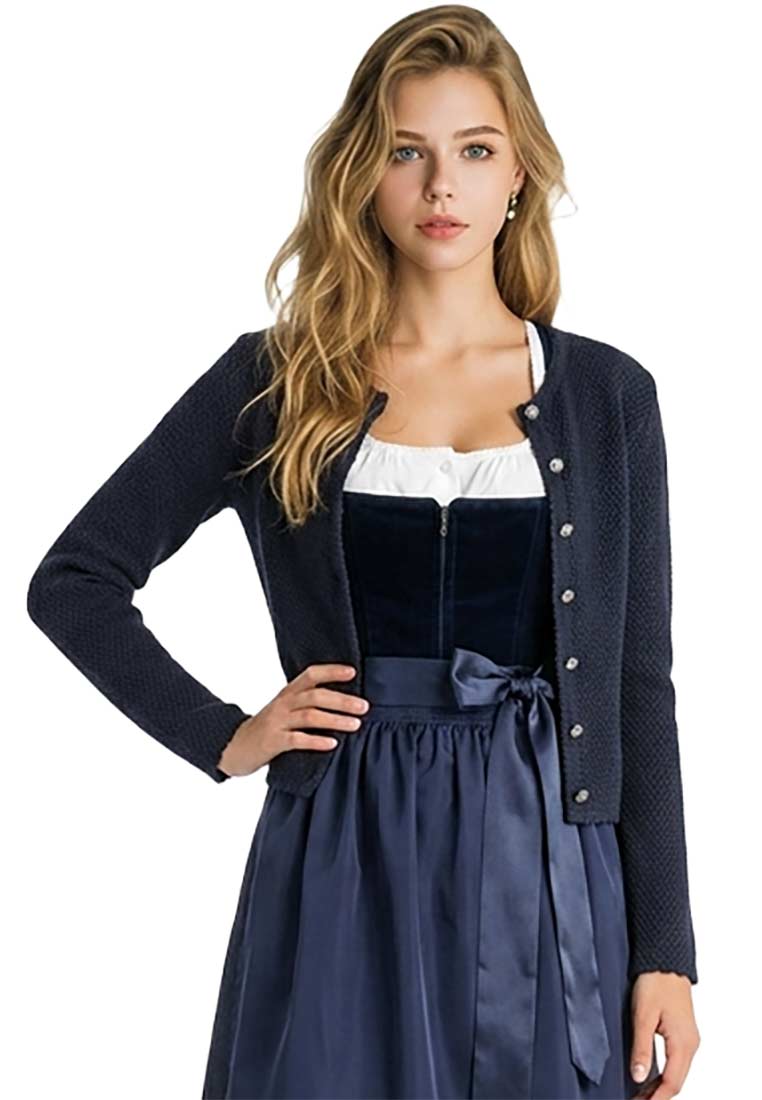 Trachtenstrickjacke Vilseck nachtblau