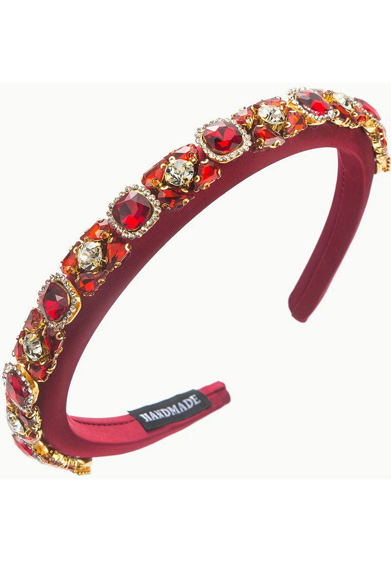 Strass Haarreif rot