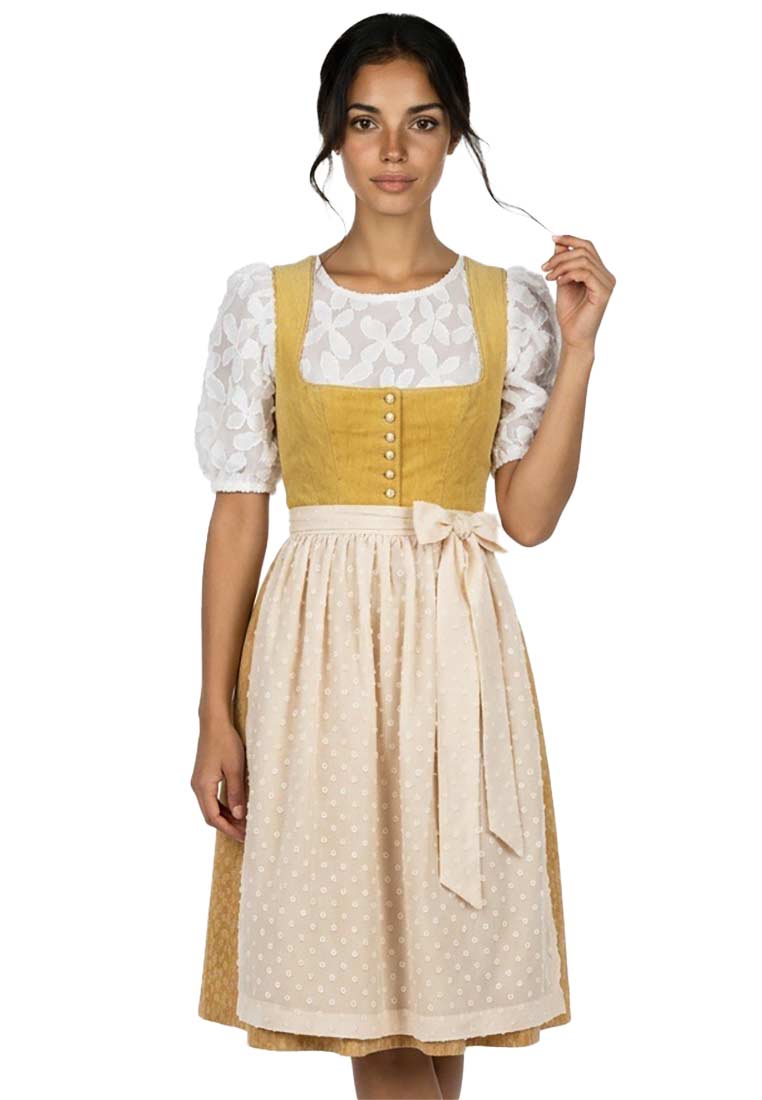 Dirndl Wolfersdorf safrangelb 65 cm