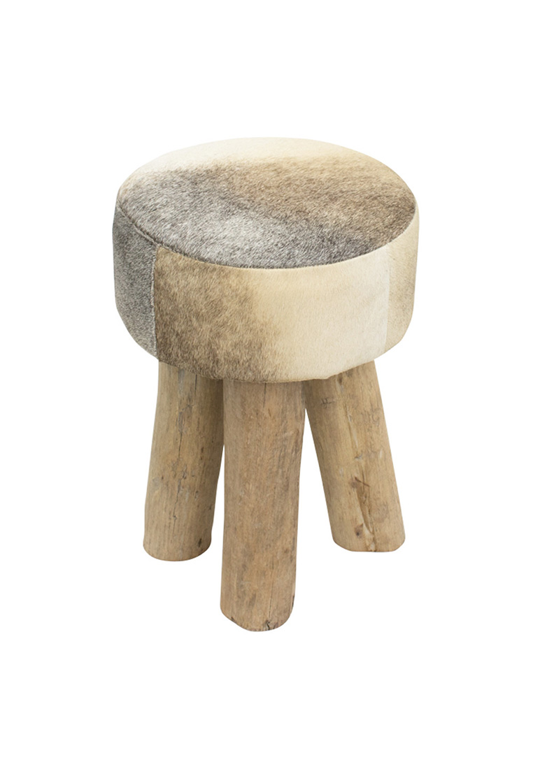 Kuhfell-Hocker rund Kuhfell-Hocker rund