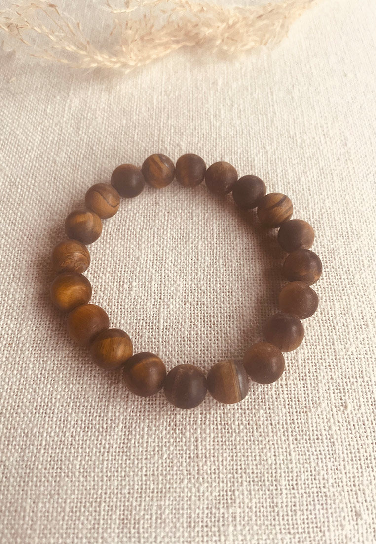 Elastikarmband Tigerauge matt 10mm Elastikarmband Tigerauge matt 10mm