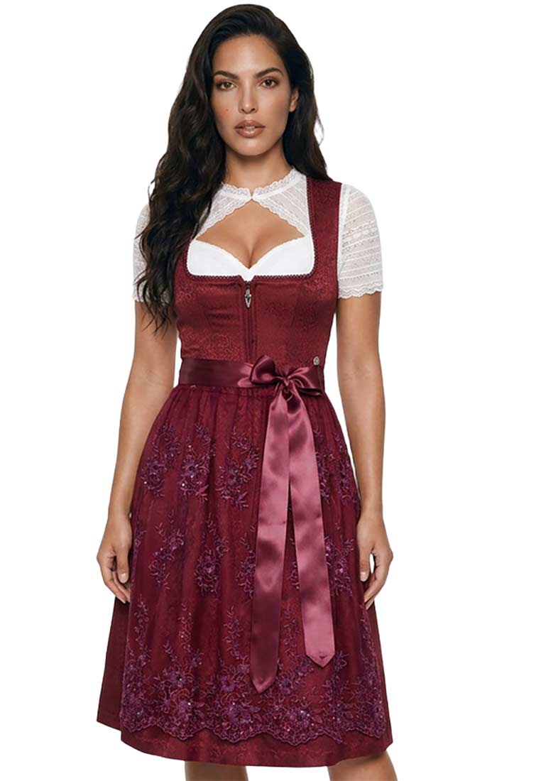 Dirndl Perkam chillirot 65cm