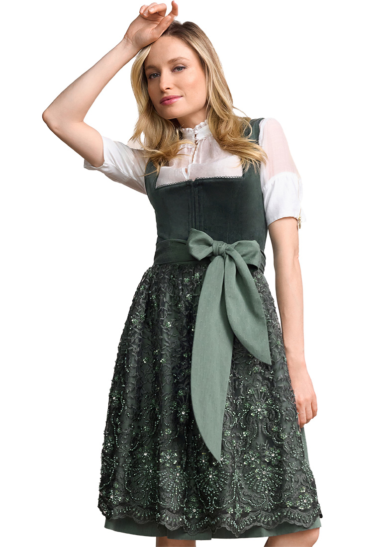 Dirndl Elira dunkelgrün 60cm