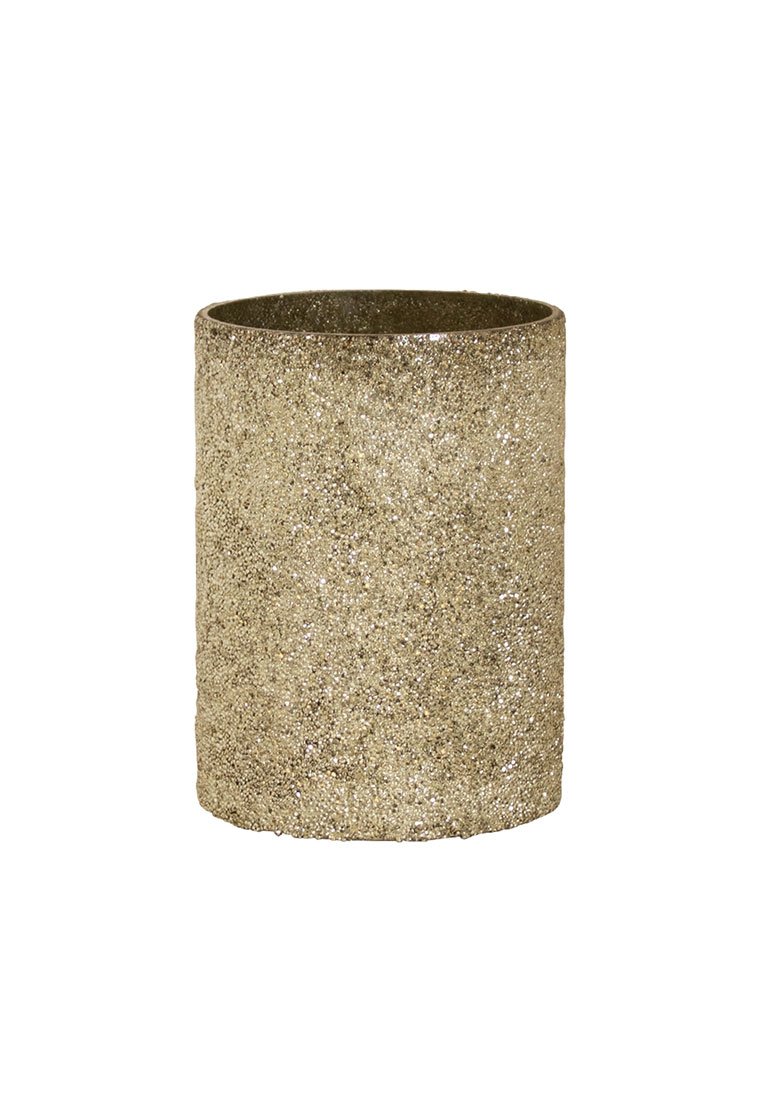 Silbernes Windlicht aus Glas gross Silbernes Windlicht aus Glas gross