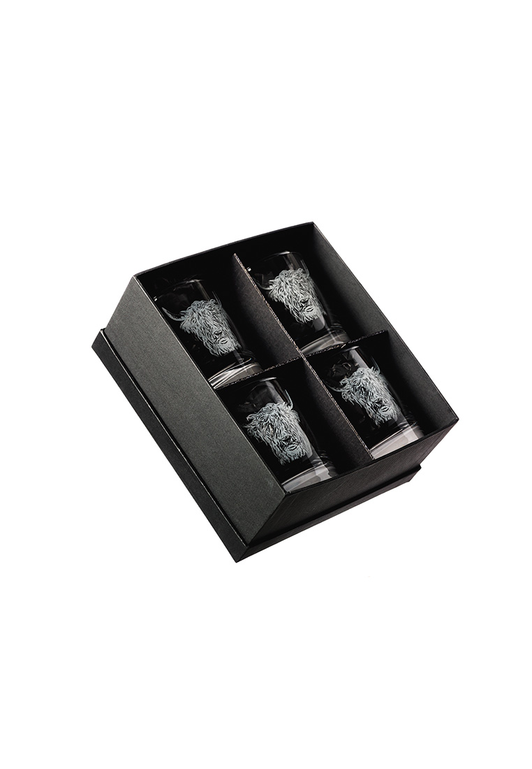 Highland-Cow-Engraved-Style-Glass-Tumbler-Gift-Set-Set-of-4-2