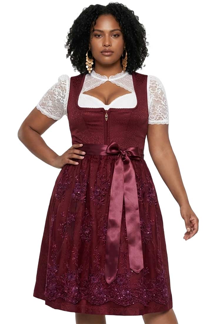Dirndl Perkam chillirot 65cm