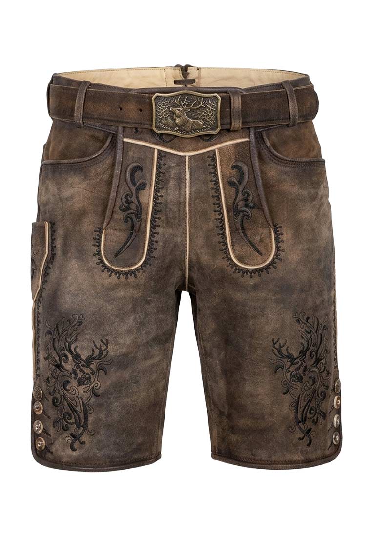 Lederhose Colorado dunkelbraun