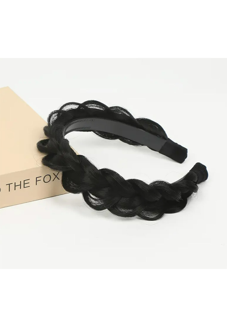 Haarreif Zopf geflochten 3-Strang schwarz Haarreif Zopf geflochten 3-Strang schwarz