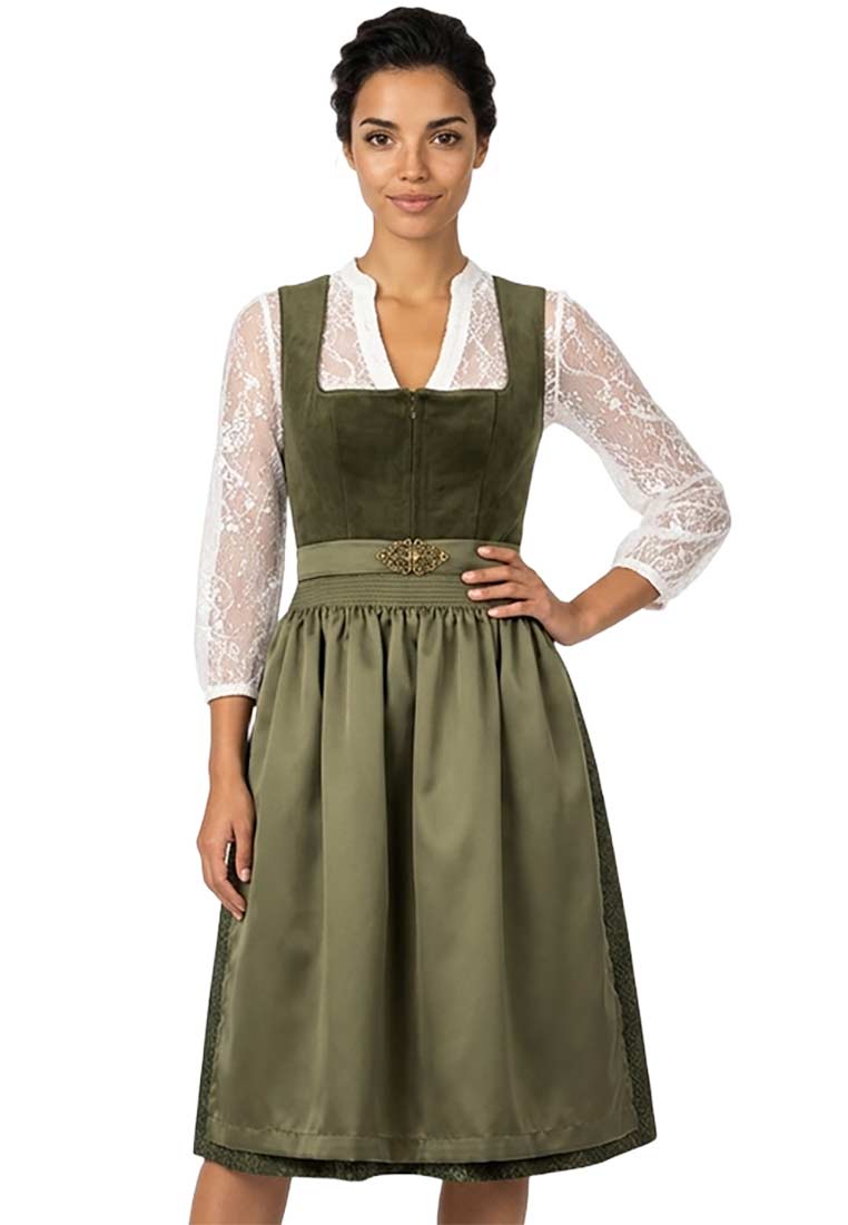 Dirndl Livie oliv 70cm